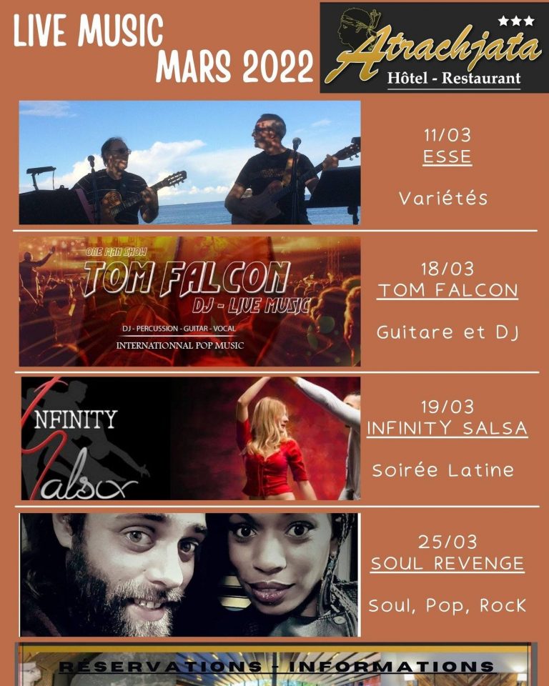 Programme des soirées du mois de mars